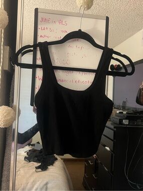 Tilly's Black Ribbed Tank